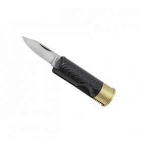COUTEAU CARTOUCHE FACON FIBRE DE CARBONE 6,5CM INOX