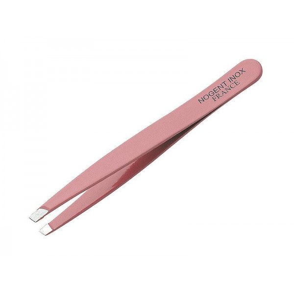 PINCE EPILER MORS BIAIS ROSE INOX
