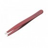 PINCE EPILER MORS BIAIS ROUGE INOX