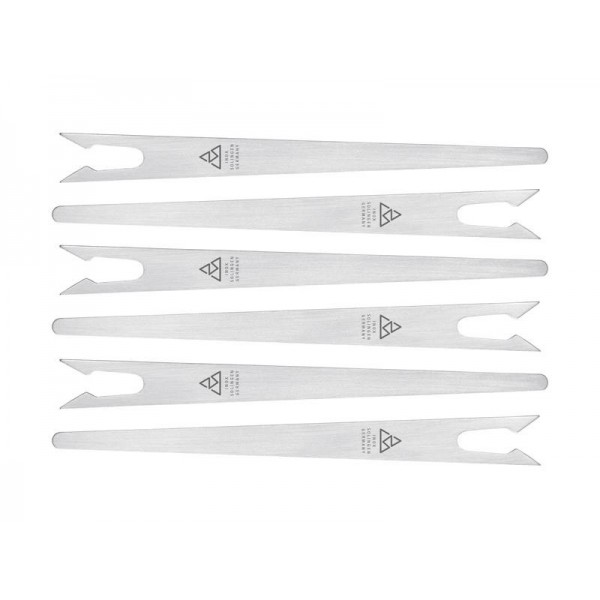 6 FOURCHETTES APERITIF TRIANGLE 11,5CM INOX
