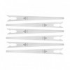 6 FOURCHETTES APERITIF TRIANGLE 11,5CM INOX