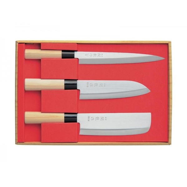 COFFRET 3P. SEKIRYU (SASHIMI + SANTOKU + NAKIRI)