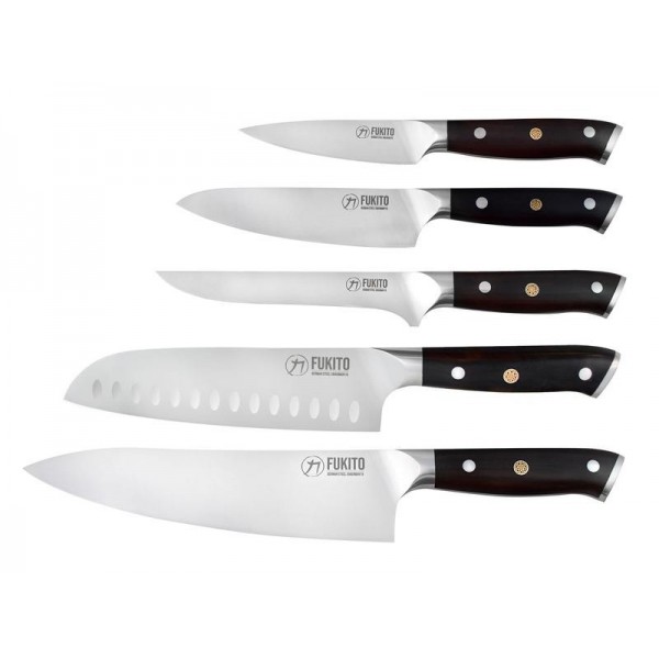 TROUSSE FUKITO 5 COUTEAUX EBENE X50