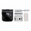RASOIR DE VOYAGE PEIGNE FERME MERKUR ETUI CUIR NOIR