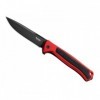 COUTEAU LIONSTEEL SKINNY ALUMINIUM ROUGE/MICARTA NOIR BLACKWASH