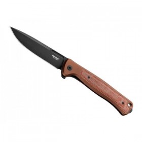 COUTEAU LIONSTEEL SKINNY ALUMINIUM TERRE/MICARTA NATUREL BLACKWASH
