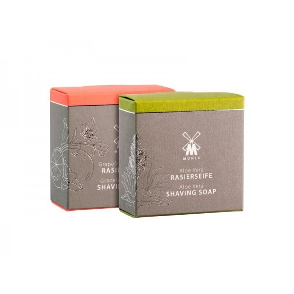 LOT DE 2 SAVONS A RASER MUHLE ALOE VERA + PAMPLEMOUSSE/MENTHE