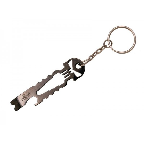 PORTE-CLES THIRD 7,5CM TOUT INOX NOIR