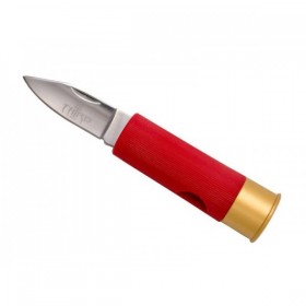 COUTEAU CARTOUCHE THIRD ROUGE 6,5CM INOX