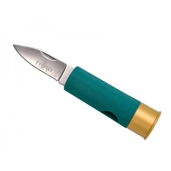 COUTEAU CARTOUCHE THIRD VERT 6,5CM INOX