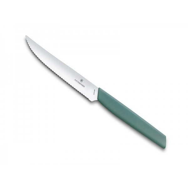 COUTEAU STEAK VICTORINOX SWISS MODERN 12CM VERT SAUGE