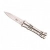 COUTEAU PAPILLON THIRD 13CM TOUT INOX SATINE