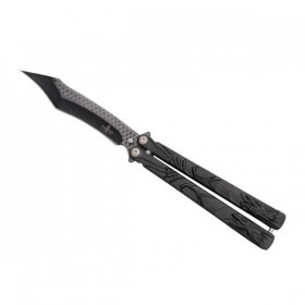 COUTEAU PAPILLON THIRD DRAGON 13CM TOUT NOIR