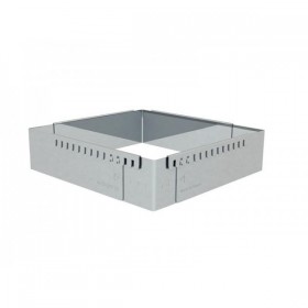 CADRE A ENTREMETS CARRE INOX EXTENSIBLE