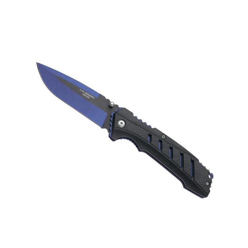 COUTEAU HERBERTZ ABS NOIR/BLEU 12CM INOX