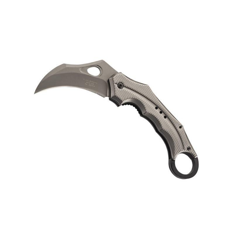 COUTEAU HERBERTZ KARAMBIT ALU GRIS 13,5CM INOX