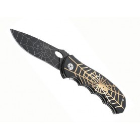 COUTEAU HERBERTZ METAL 11,5CM DECOR ARAIGNEE INOX