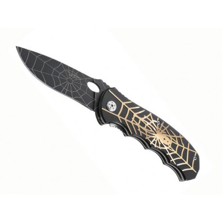 COUTEAU HERBERTZ METAL 11,5CM DECOR ARAIGNEE INOX