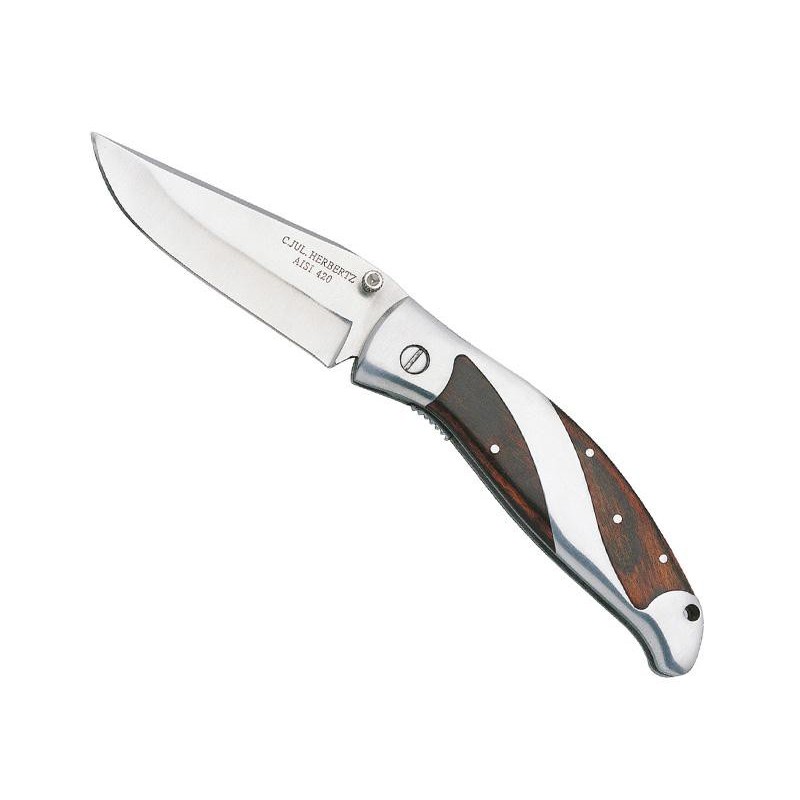 COUTEAU HERBERTZ METAL/PACCA 11CM INOX COFFRET