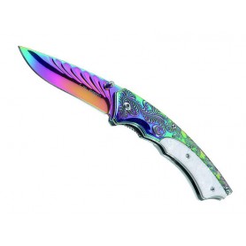 COUTEAU HERBERTZ INOX/ACRYLIQUE 12CM ARC-EN-CIEL INOX