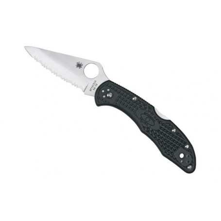 COUTEAU SPYDERCO DELICA 4 NOIR A DENTS