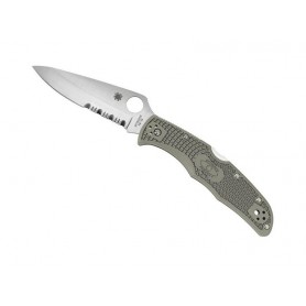 COUTEAU SPYDERCO ENDURA 4 VERT SEMI-DENTEE