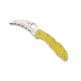COUTEAU SPYDERCO TASMAN SALT 2 JAUNE A DENTS