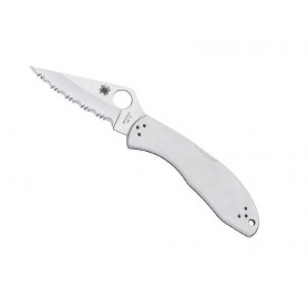 COUTEAU SPYDERCO DELICA 4 TOUT INOX A DENTS