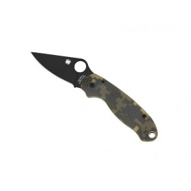 COUTEAU SPYDERCO PARA 3 G10 CAMO LAME NOIRE
