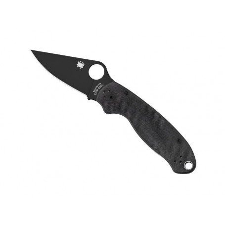 COUTEAU SPYDERCO PARA 3 G10 NOIR LAME NOIRE