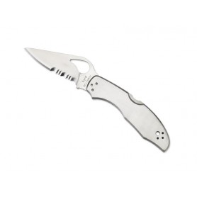 COUTEAU BYRD MEADOWLARK 2 TOUT INOX SEMI-DENTEE