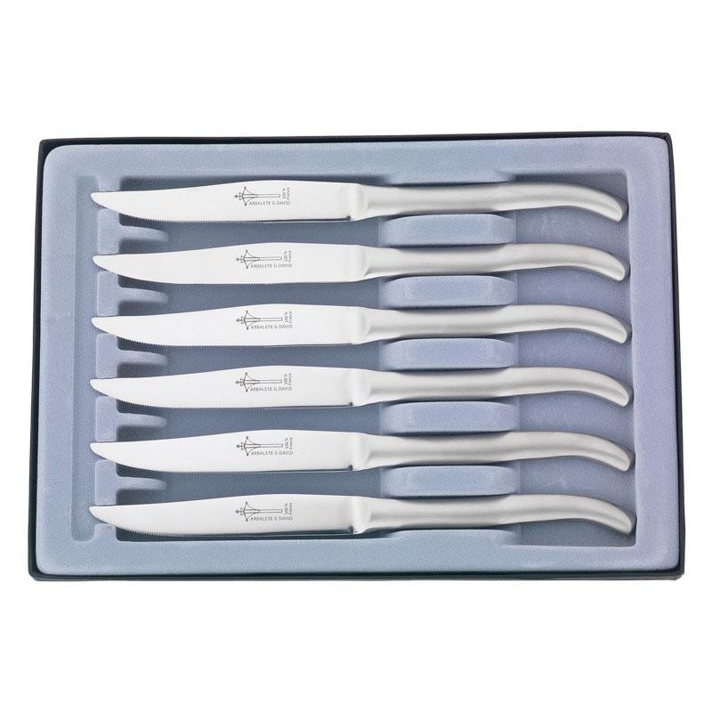 COF.6 TABLE G.DAVID MONOBLOC INOX 23CM MICRODENTES
