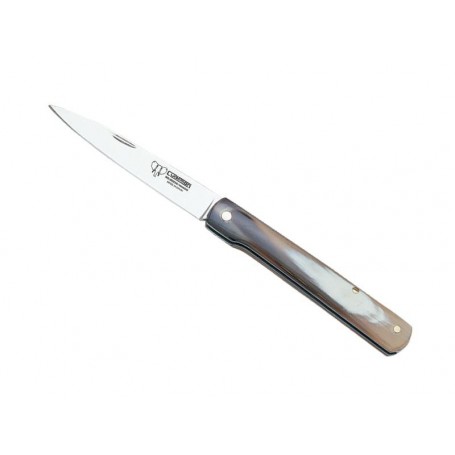 COUTEAU CUDEMAN PLEIN MANCHE CORNE BLONDE 9CM