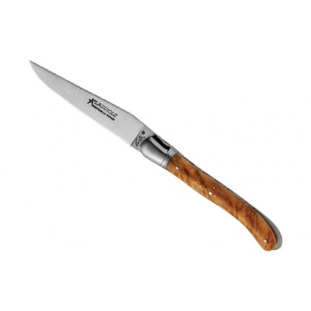 LAGUIOLE GILLES NATURE OLIVIER 12CM GUILLOCHE INOX MAT