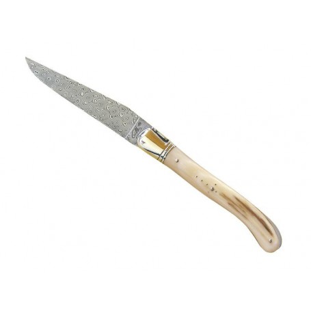 LAGUIOLE GILLES NATURE POINTE DE CORNE BLONDE 12CM DAMAS