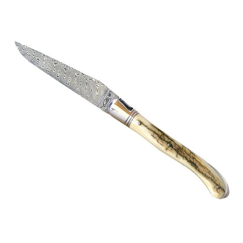 LAGUIOLE GILLES NATURE IVOIRE DE MAMMOUTH 12CM DAMAS