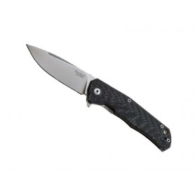 COUTEAU LIONSTEEL TRE FIBRE DE CARBONE / TITANIUM GRIS