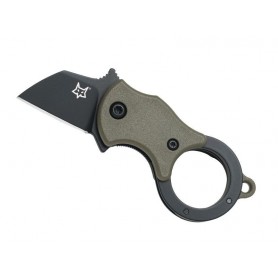 COUTEAU FOX MINI-TA VERT LAME NOIRE