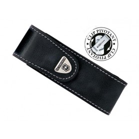 ETUI VICTORINOX 4 A 10 PIECES CUIR NOIR CLIP PIVOTANT