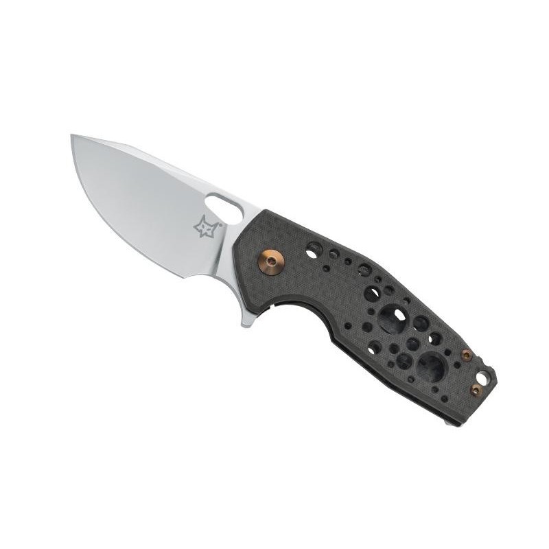 COUTEAU FOX SURU FIBRE DE CARBONE NOIR /TITANIUM BRONZE