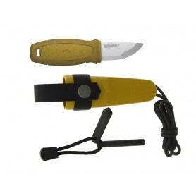 POIGNARD DE POCHE MORA ELDRIS JAUNE + FIRE STARTER