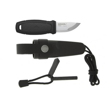 POIGNARD DE POCHE MORA ELDRIS NOIR + FIRE STARTER