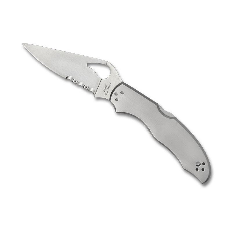 COUTEAU BYRD HARRIER 2 TOUT INOX SEMI-DENTEE