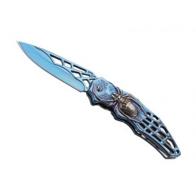 COUTEAU HERBERTZ ARAIGNEE TOUT INOX BLEU 12CM
