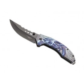 COUTEAU HERBERTZ DRAGON ALU 11,5CM INOX NOIR