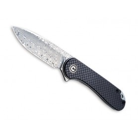 COUTEAU CIVIVI ELEMENTUM G10 NOIR/FIBRE DE CARBONE DAMAS