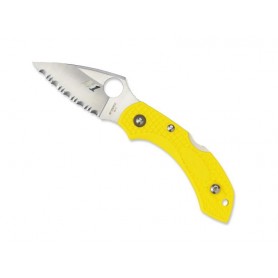 COUTEAU SPYDERCO DRAGONFLY 2 SALT JAUNE A DENTS