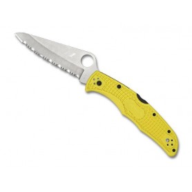 COUTEAU SPYDERCO PACIFIC SALT 2 JAUNE A DENTS