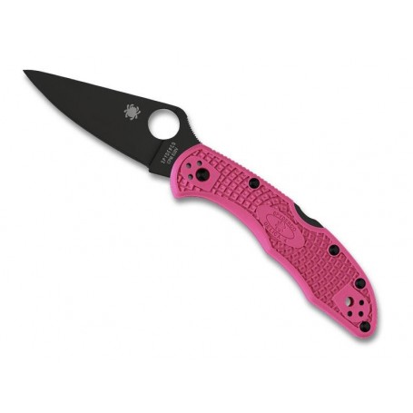 COUTEAU SPYDERCO DELICA 4 ROSE LAME NOIRE