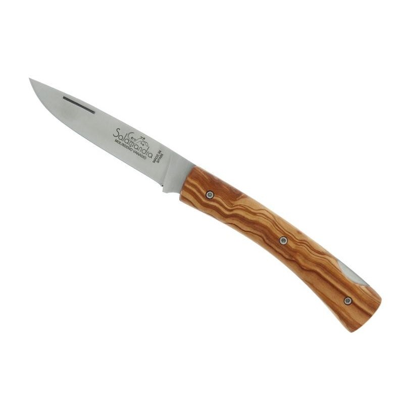COUTEAU SALAMANDRA OLIVIER 10CM INOX + ETUI